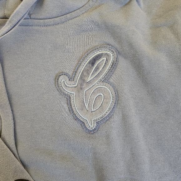 Coach $225 Size M Patch Hoodie Blue Fitted Designer Luxury Cotton Spring Unique - Picture 3 of 6